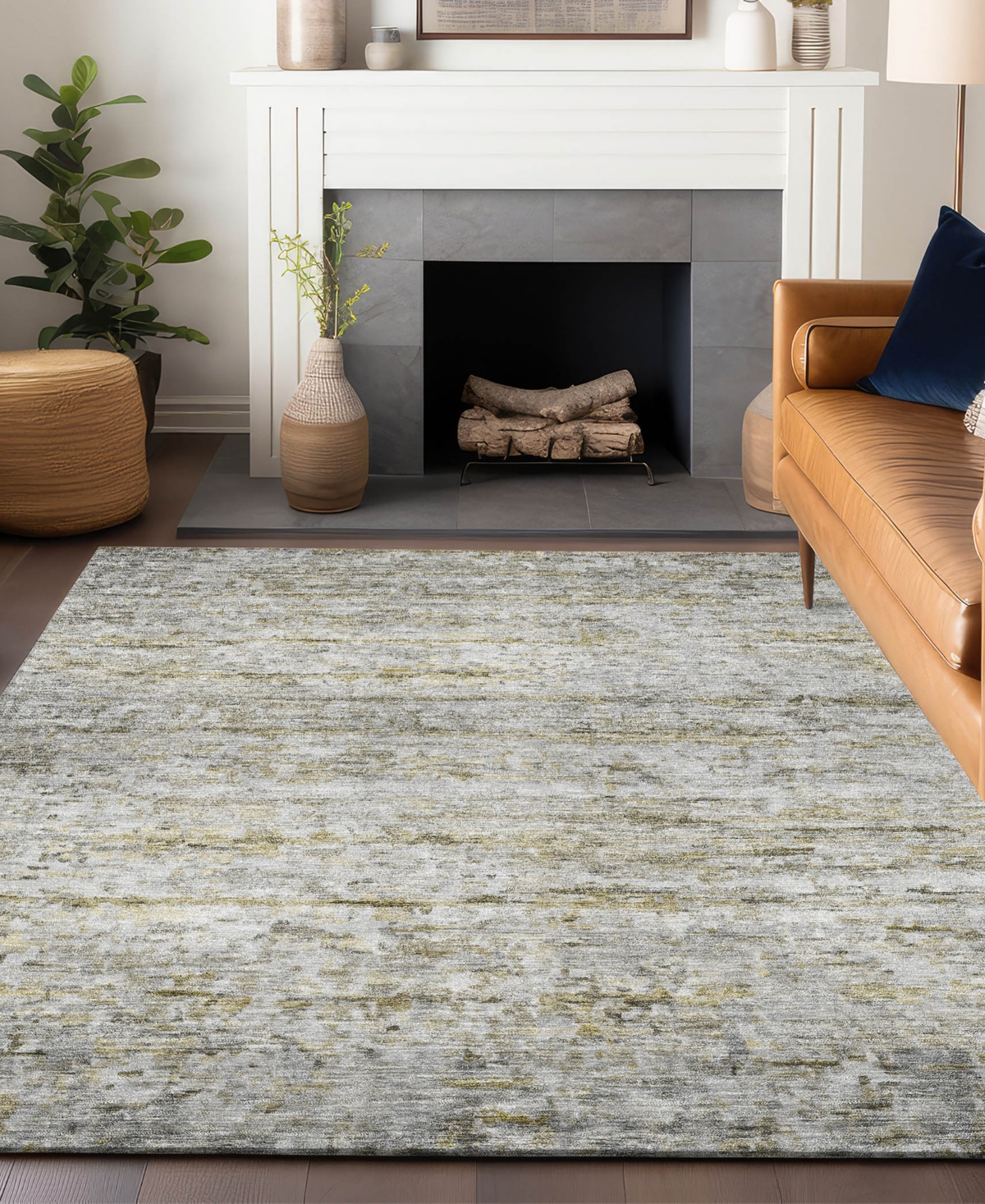Addison Chantille Machine Washable Acn1127 8'x10' Area Rug In Taupe