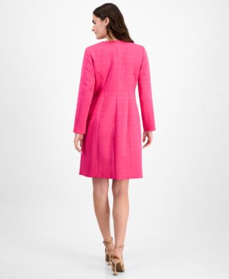 Women's Jewel-Neck Topper & Empire-Seam Midi Dress Set