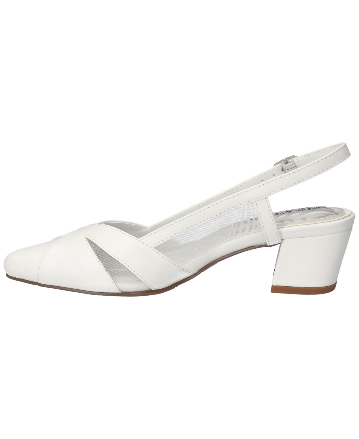 Shop Easy Street Women's Avena Block Heel Pumps In White