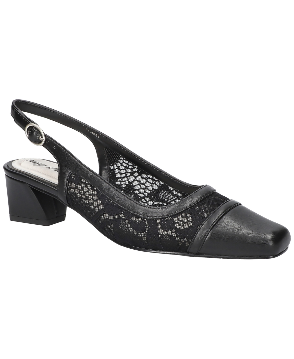 EASY STREET WOMEN'S FORTUNE SQUARE TOE SLINGBACK PUMPS 