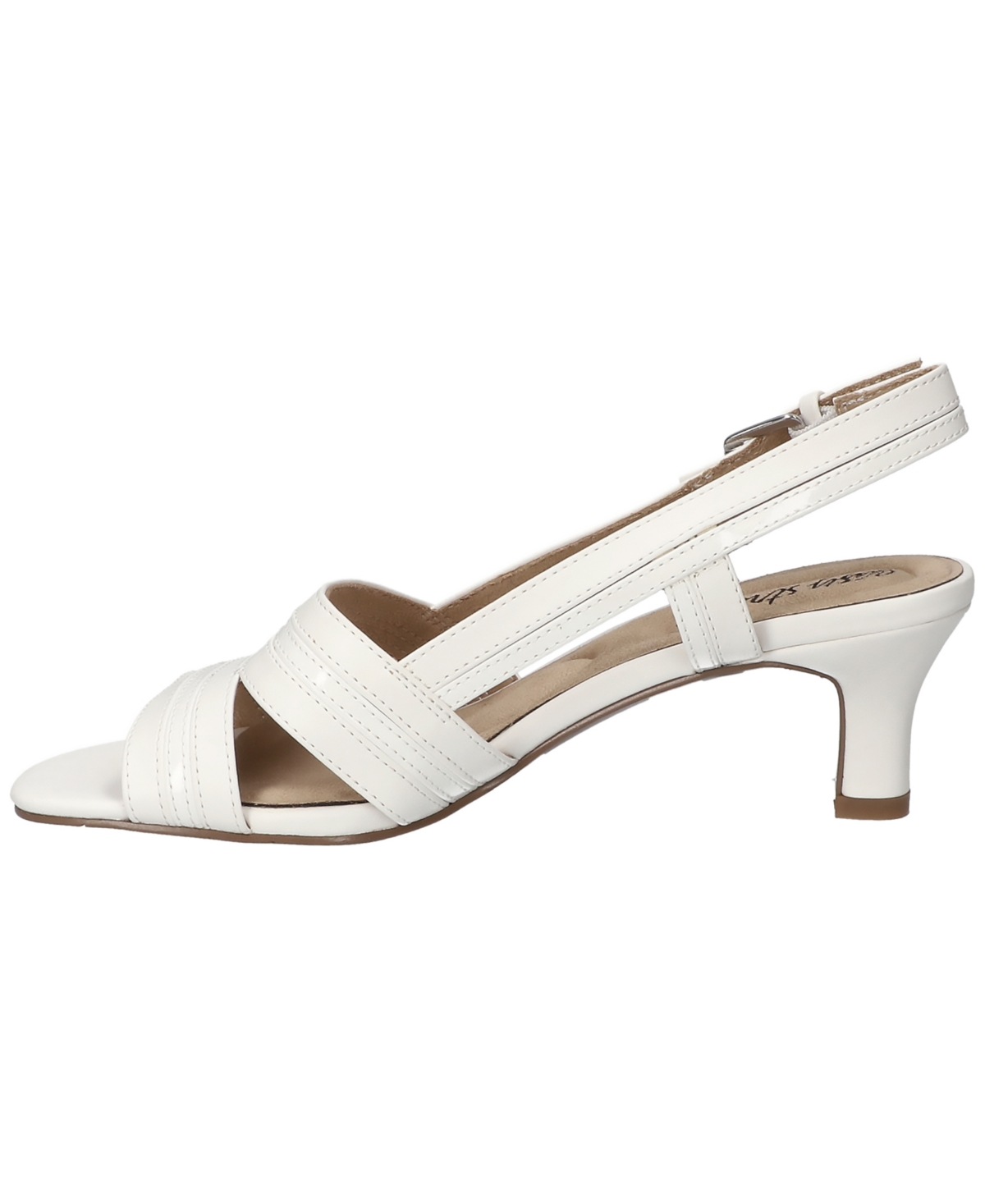 Shop Easy Street Women's Meghan Slingback Heeled Sandals In White