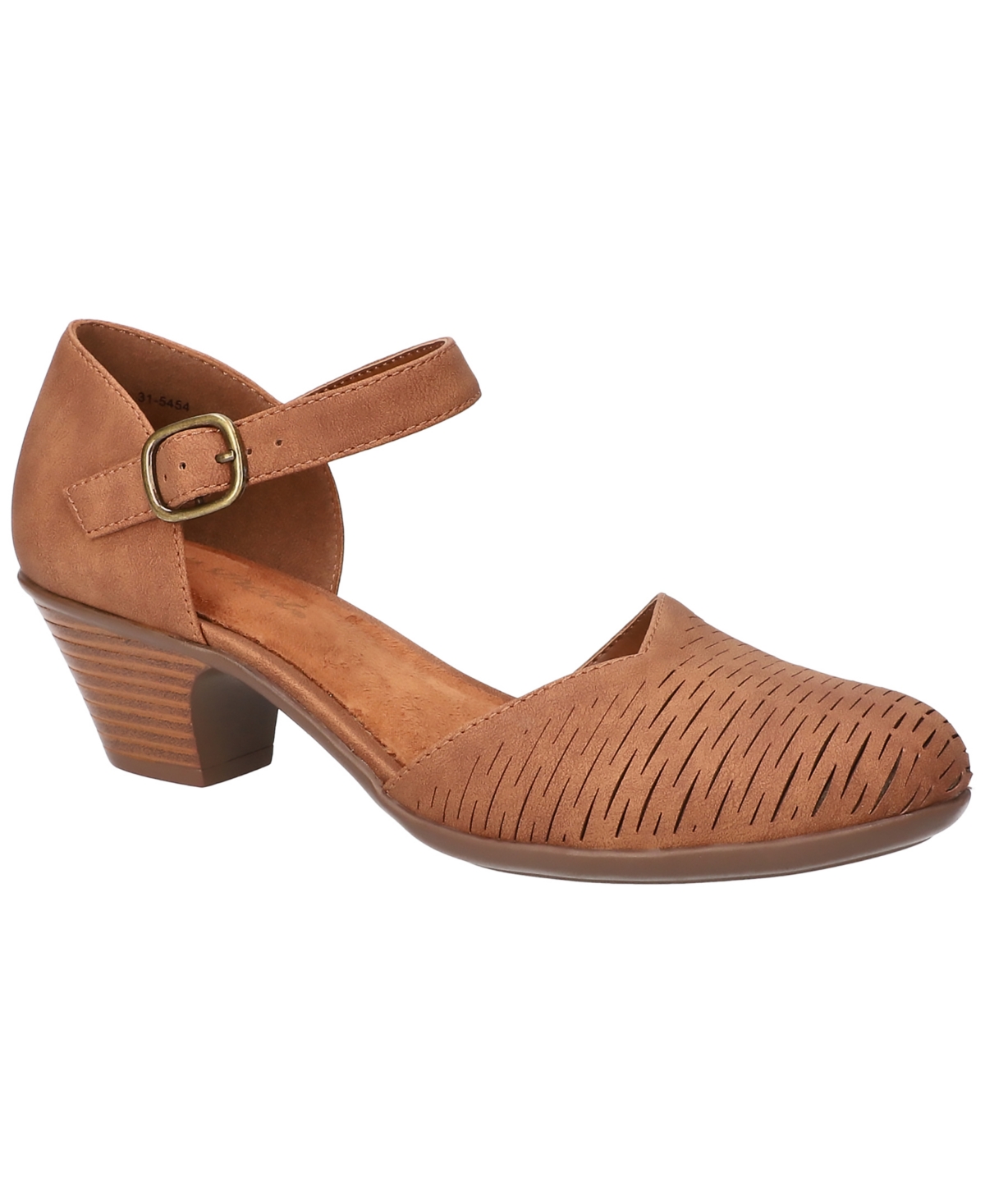 Shop Easy Street Women's Justina Block Heel Sandals In Tan