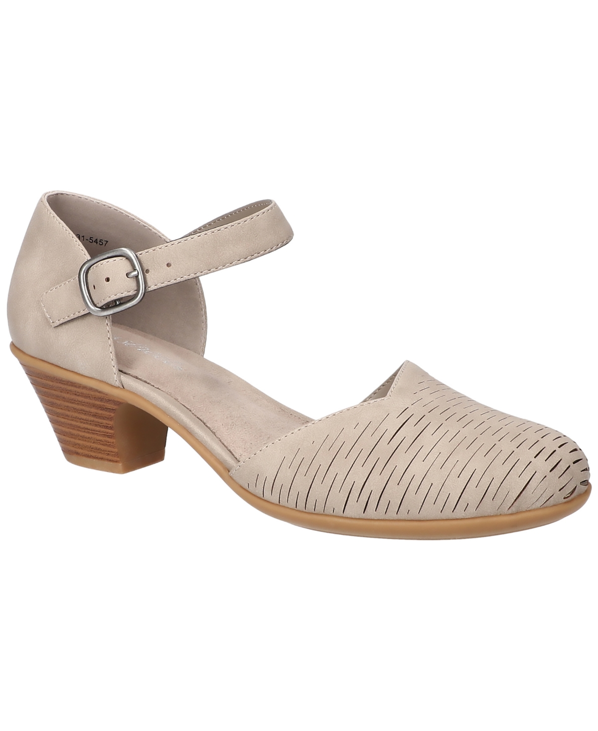 Shop Easy Street Women's Justina Block Heel Sandals In Gray