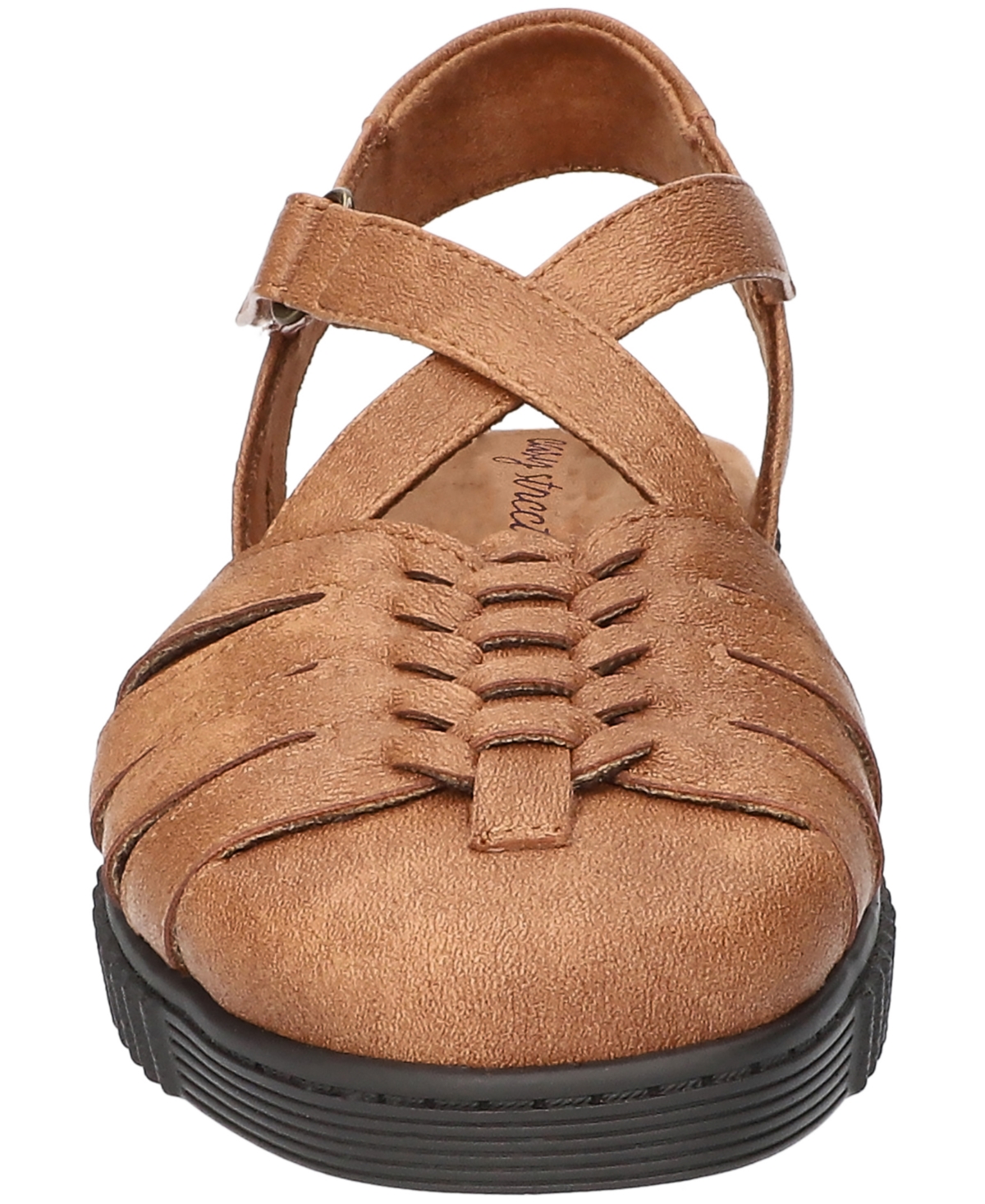 Shop Easy Street Women's Hue Round Toe Flats In Tan