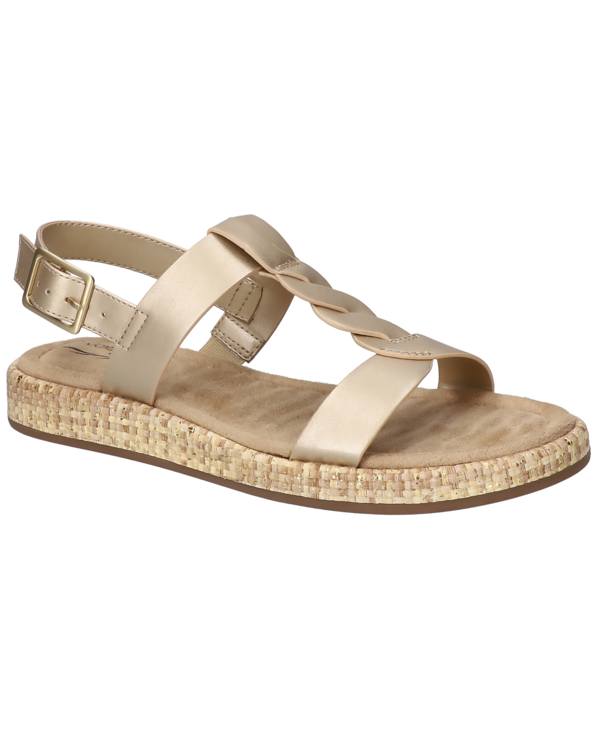 Easy Street Women's Tampa Comfort Platform Sandals In Champagne