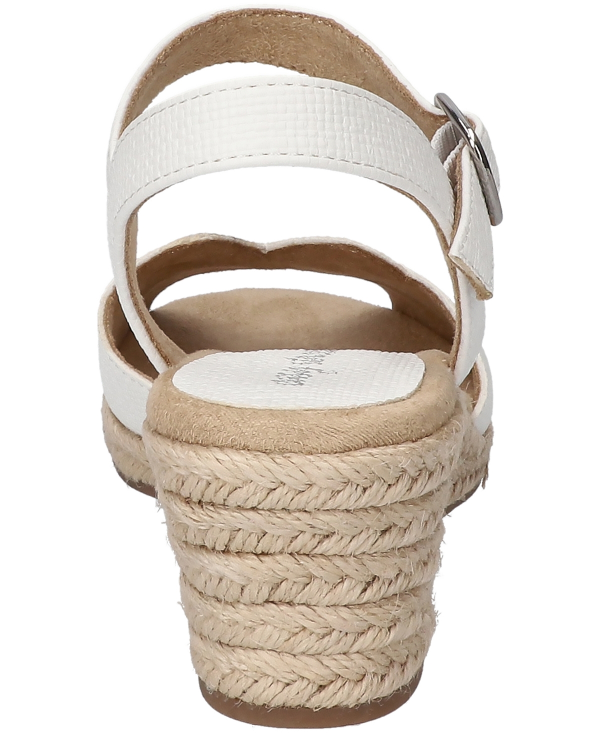 Shop Easy Street Women's Miramar Espadrille Wedge Heel Sandals In White
