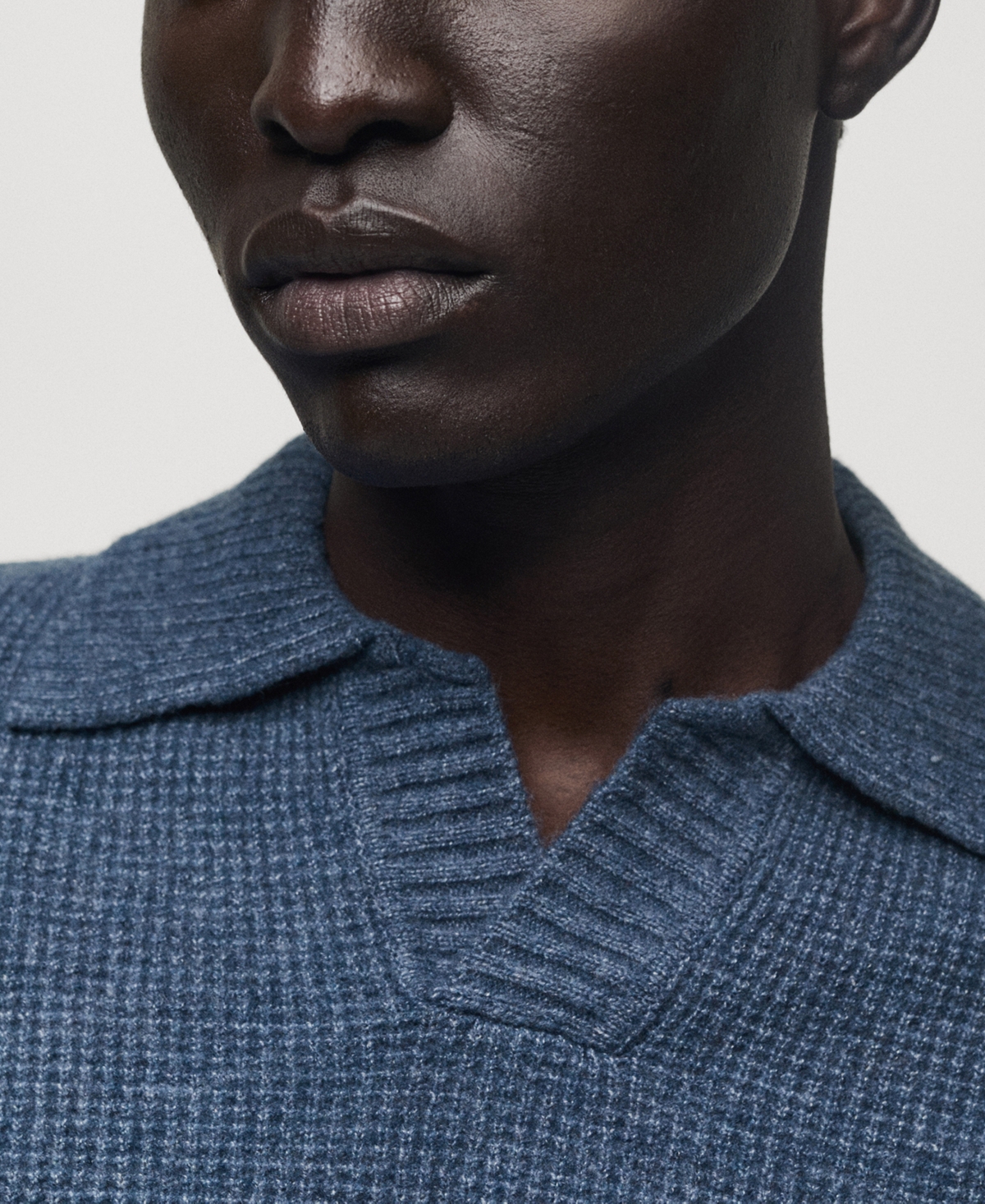 Mango Men's Knit Polo-Collar Sweater