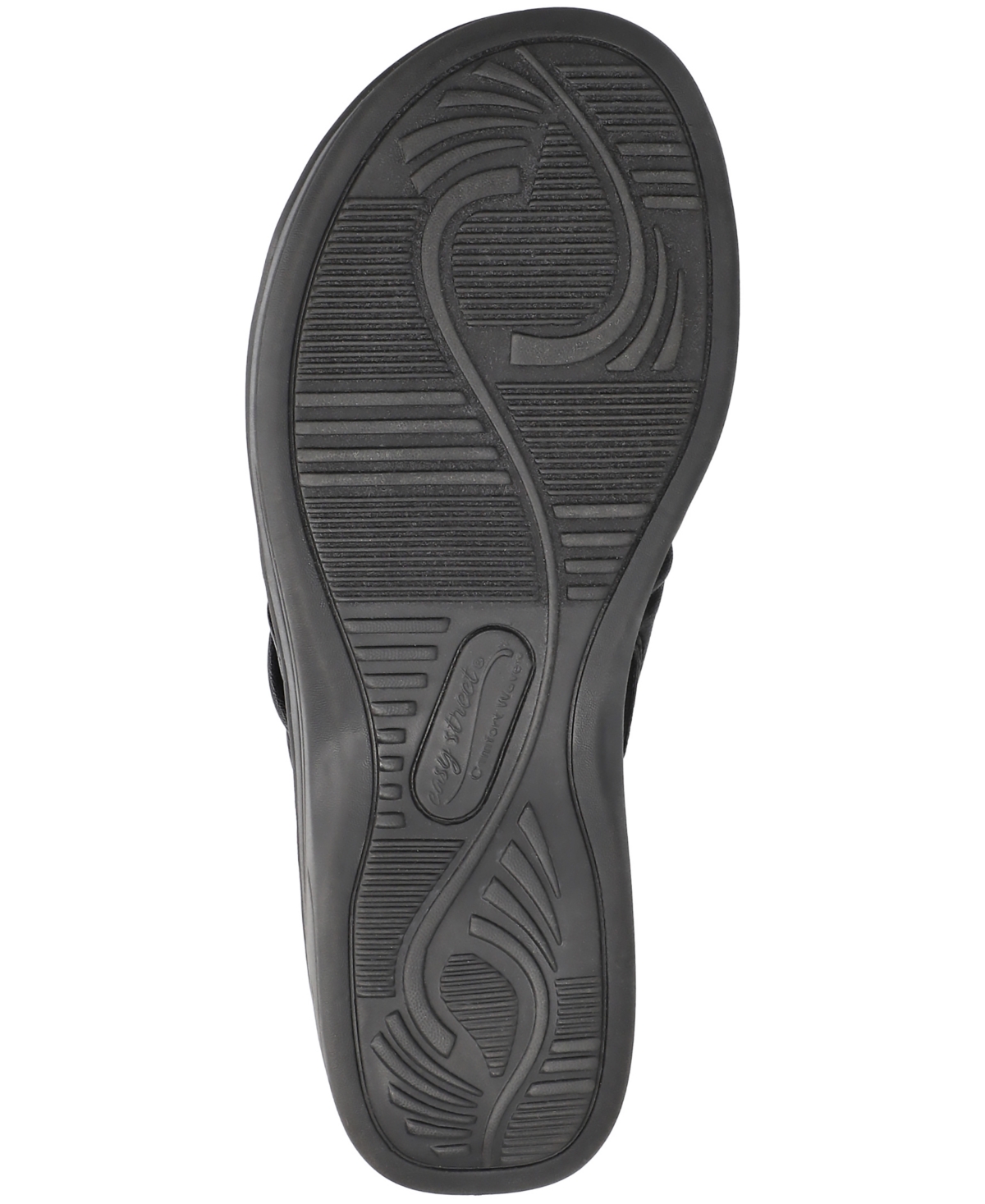 Shop Easy Street Women's Seeker Wedge Heel Sandals In Black