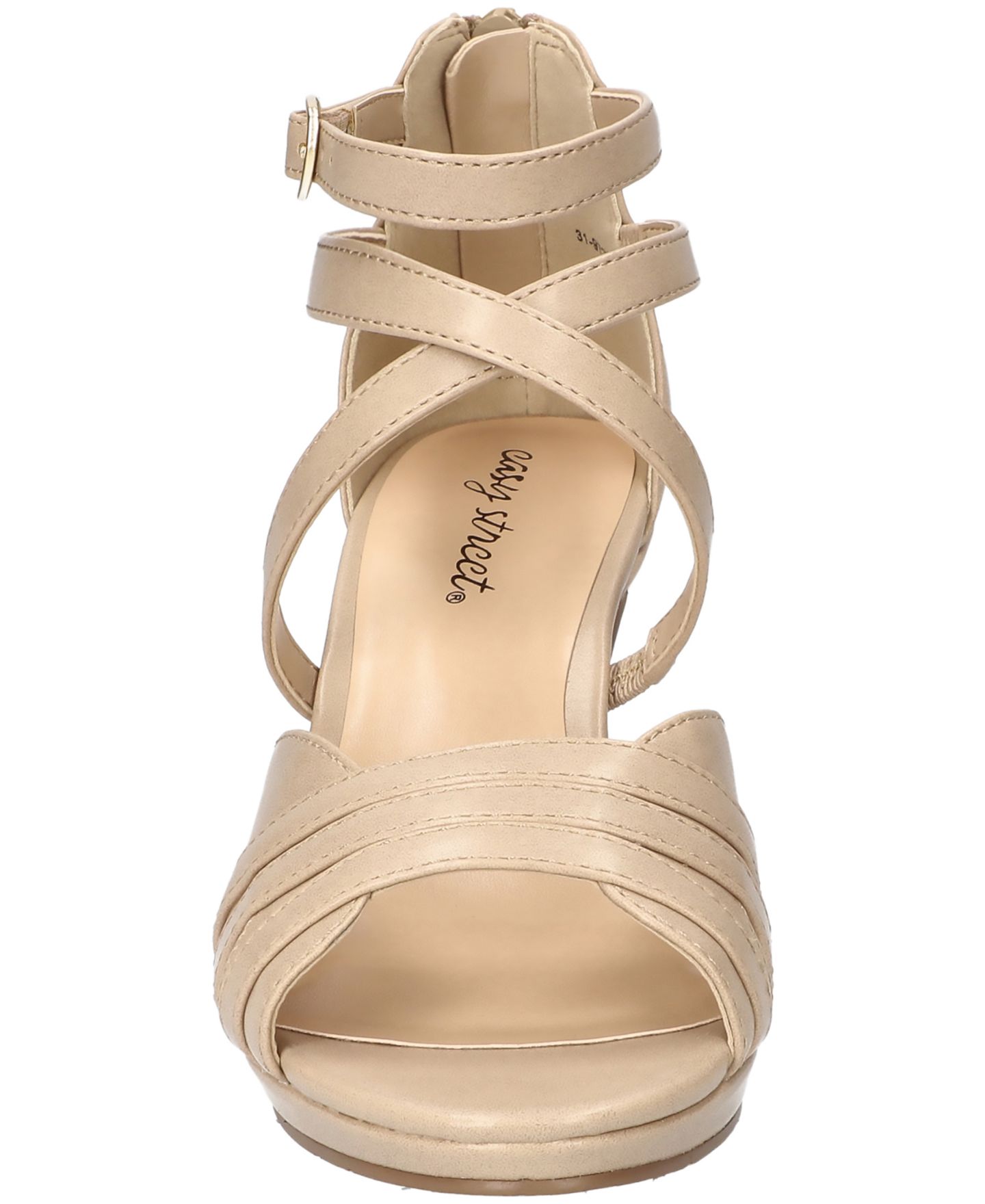 Женские сандалии Easy Street Crissa Buckle Dress Sandals, цвет: Телесный — фото 7
