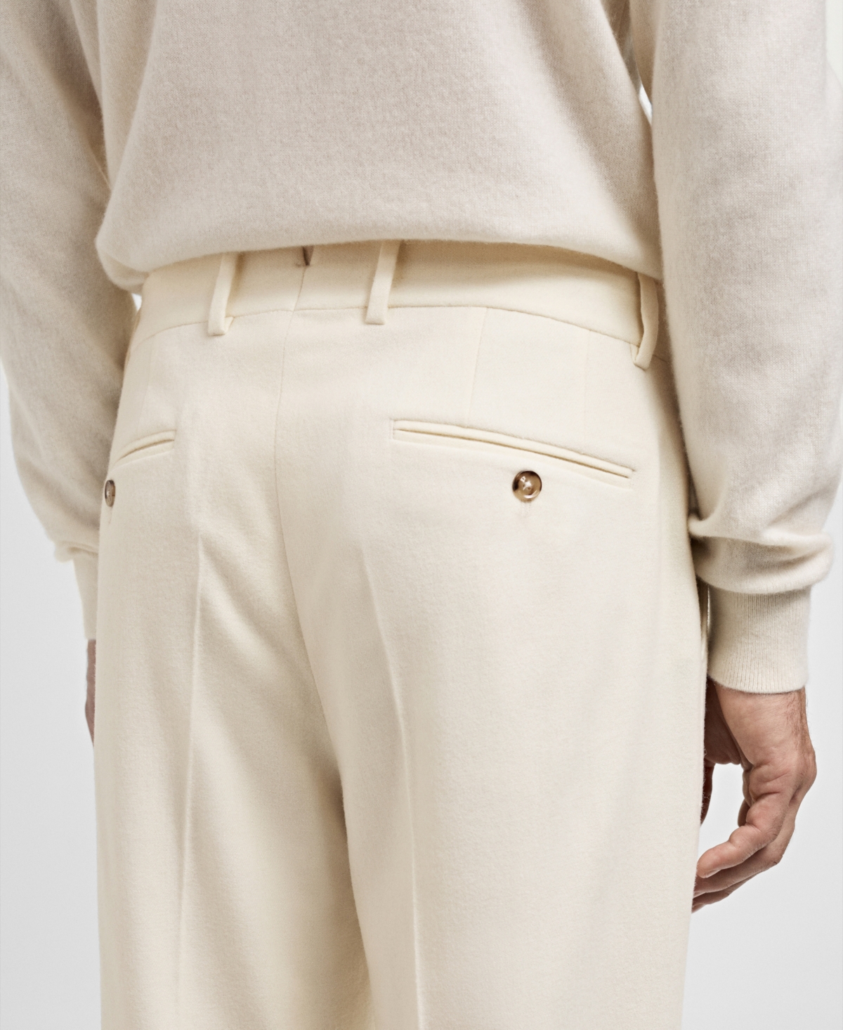 Mango Men's Italian Wool Slim-Fit Suit Pants