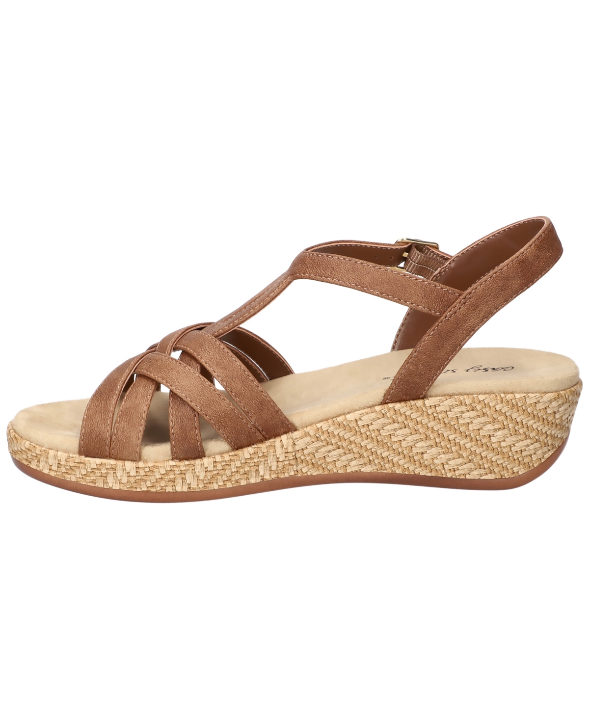 Shop Easy Street Women's Lua Wedge Heel Sandals In Tan