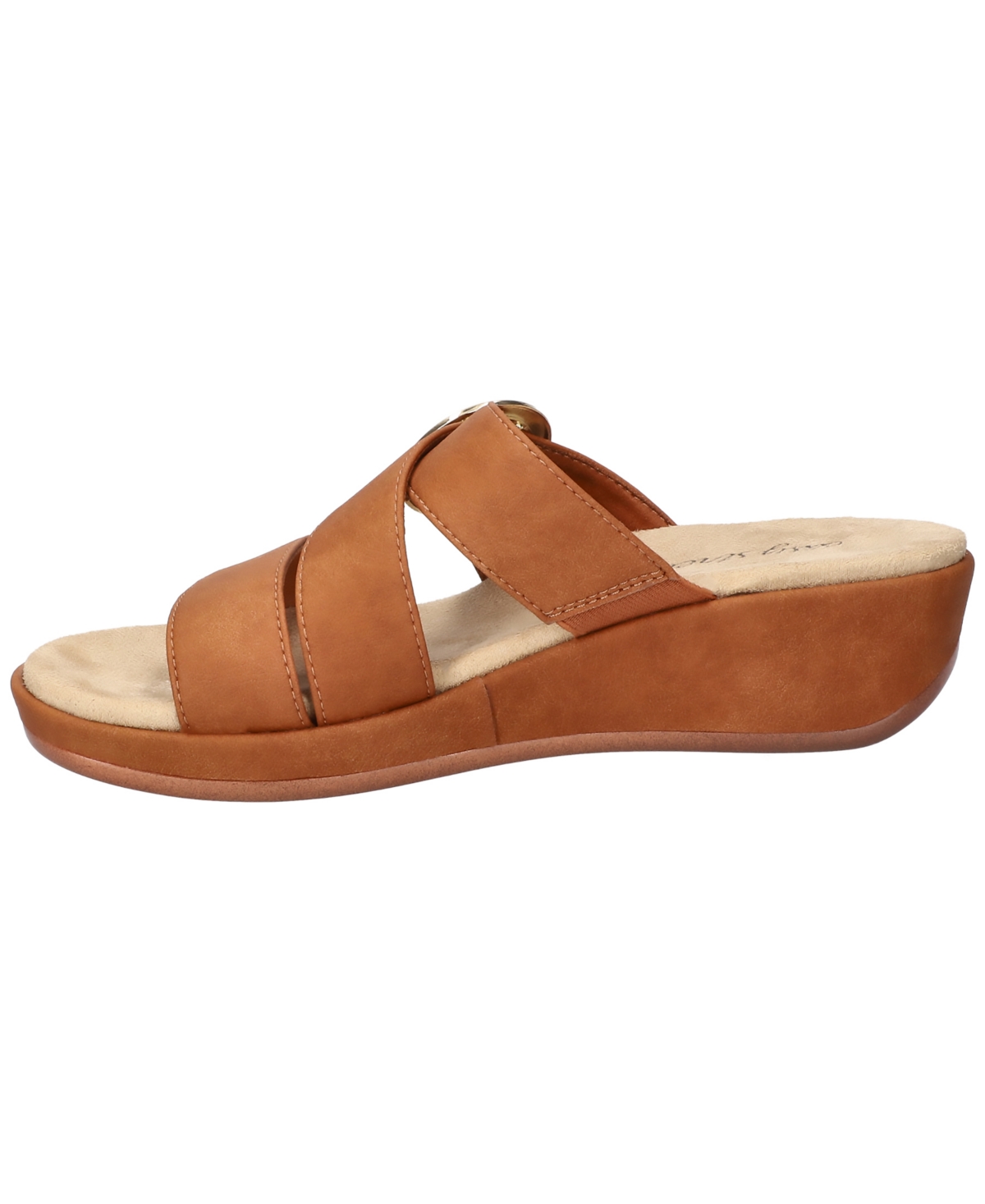 Easy Street Women's Mina Wedge Heel Sandals In Tan