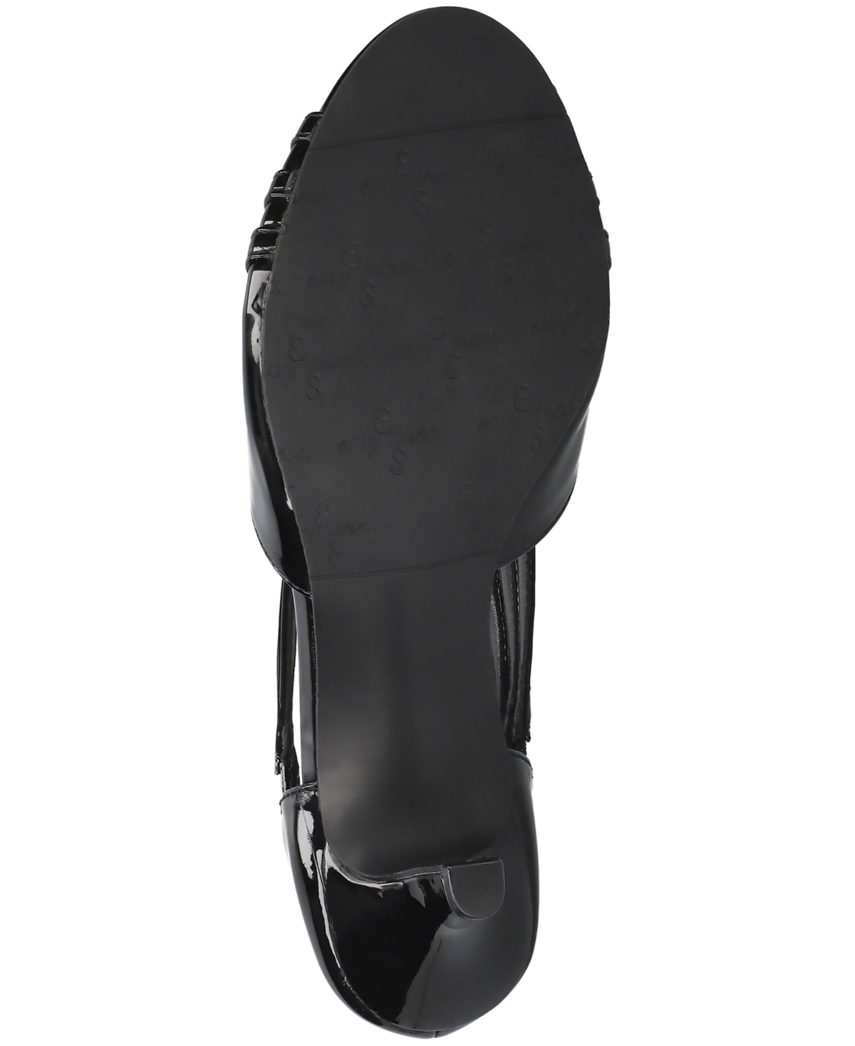 Shop Easy Street Women's Oceana Peep Toe Pumps In Black Patent