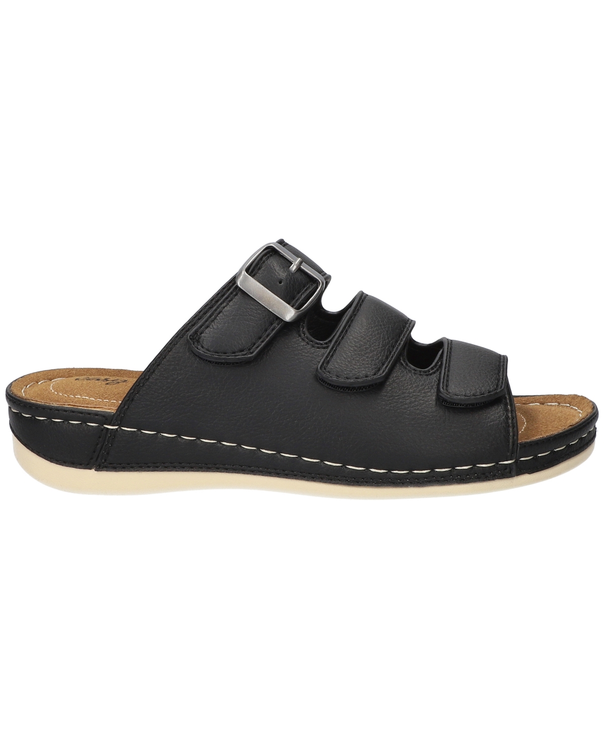Shop Easy Street Women's Pinterry Comfort Slide Sandals In Black