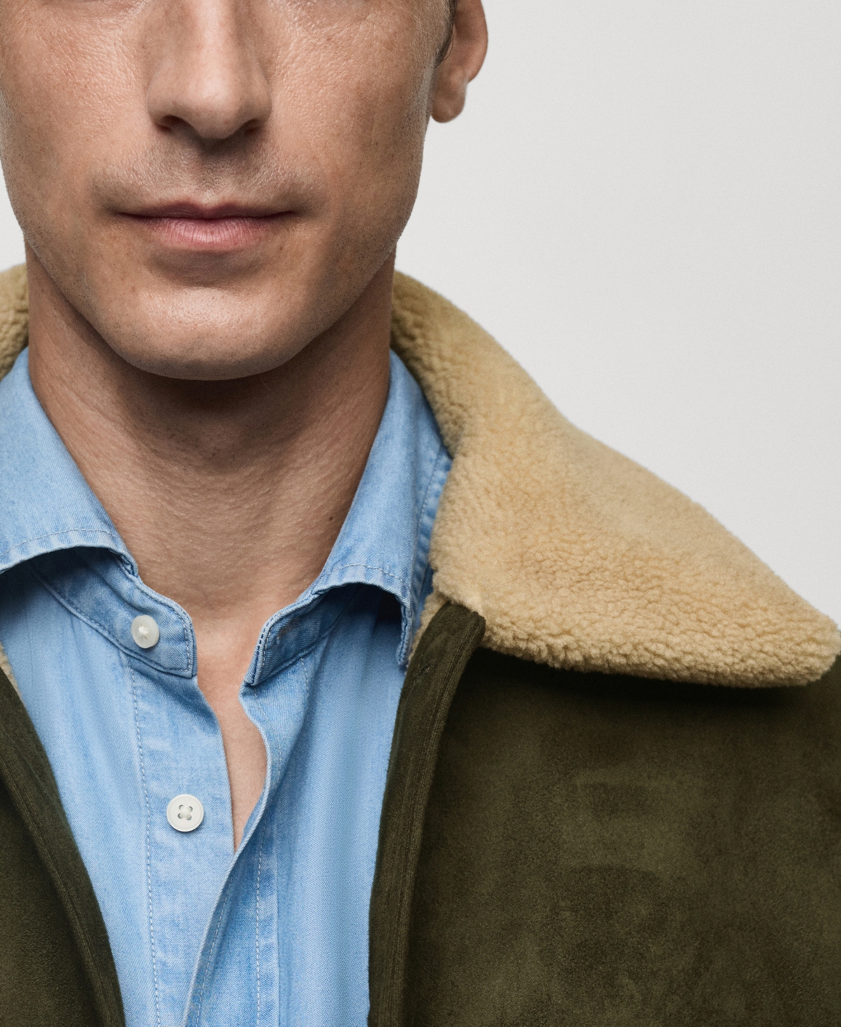 Mango Men's Faux-Suede Jacket