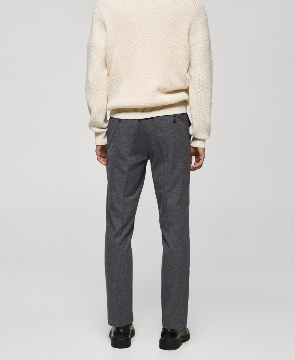 Mango Men's Slim-fit Cotton Pants In Light Heather Gray