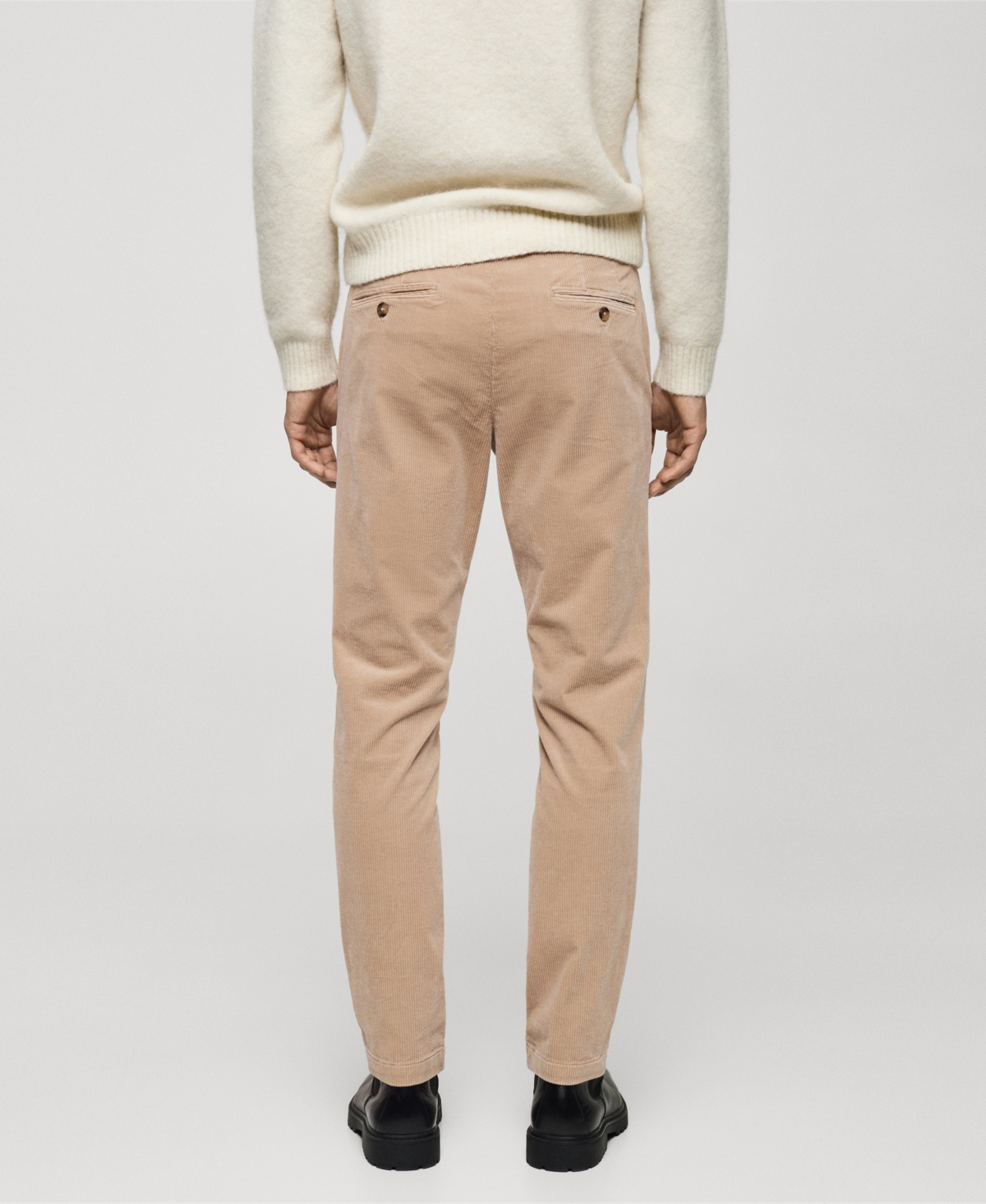 Mango Men's Slim-fit Corduroy Pants In Beige