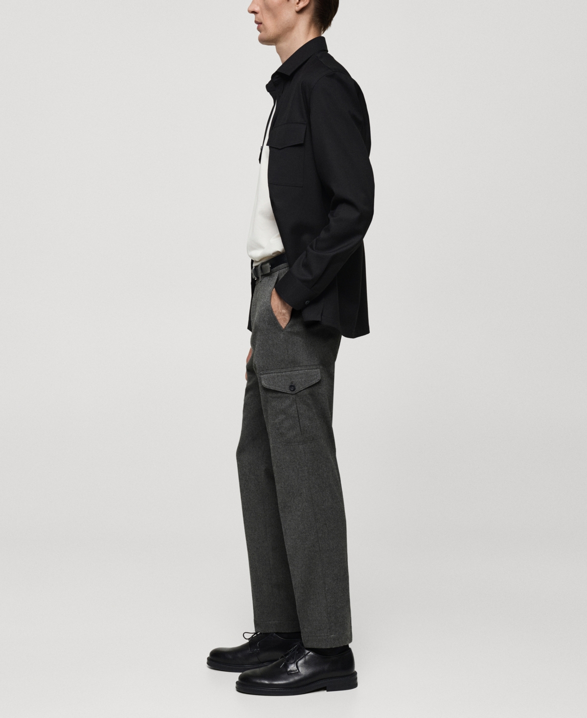 Mango Men's Flannel Cargo Pants