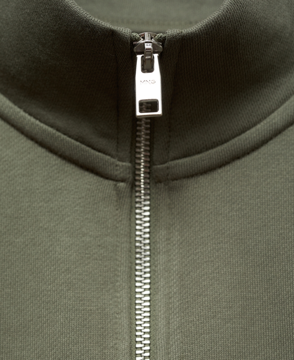 Mango Men's Half-Zip Cotton Sweater