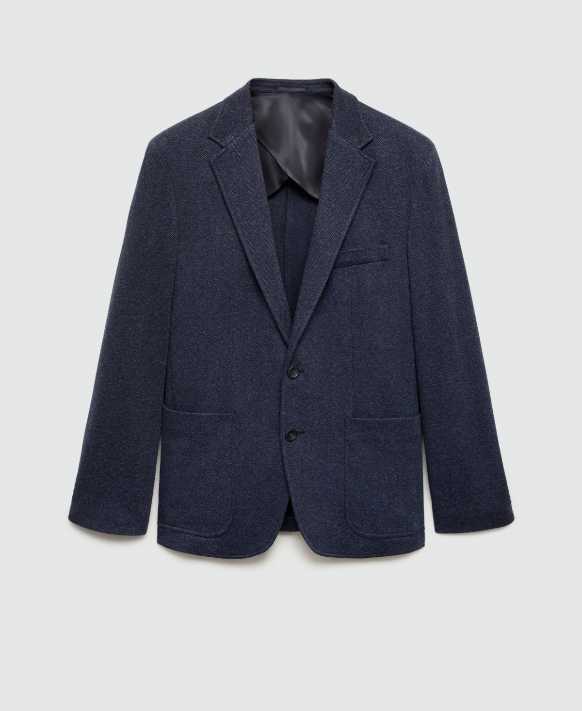 Mango Men's Herringbone Eu Slim-Fit Suit Blazer