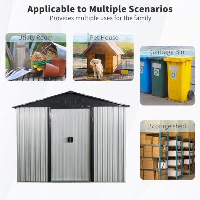  Metal Storage Shed with Window (8' x 4)