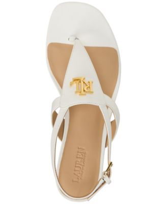 Lauren Ralph Lauren Women's Everly Thong Flat Sandals - Macy's
