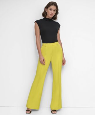 DKNY Petite Pintuck Flare-Leg Pants Macy's