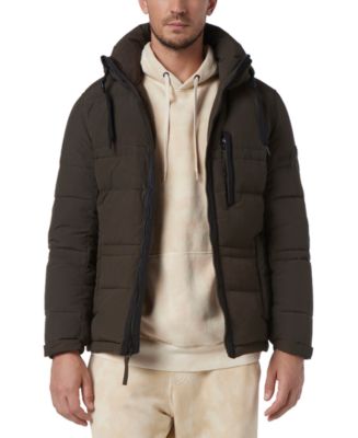 Marc new york men's clemont down jacket with removable hood deals