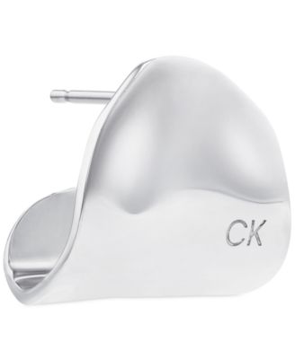 Calvin Klein Stainless Steel Elongated Curved Drop Earrings 11490₽