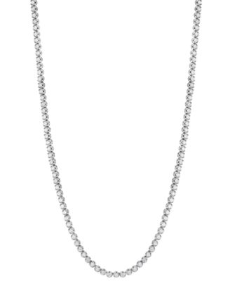 Macy's - Diamond Tennis Necklace (4 ct. t.w.) in 14k White Gold, 16" + 2" extender