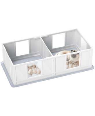 Whelping Box For Dogs With Waterproof Whelping Pad Double Room