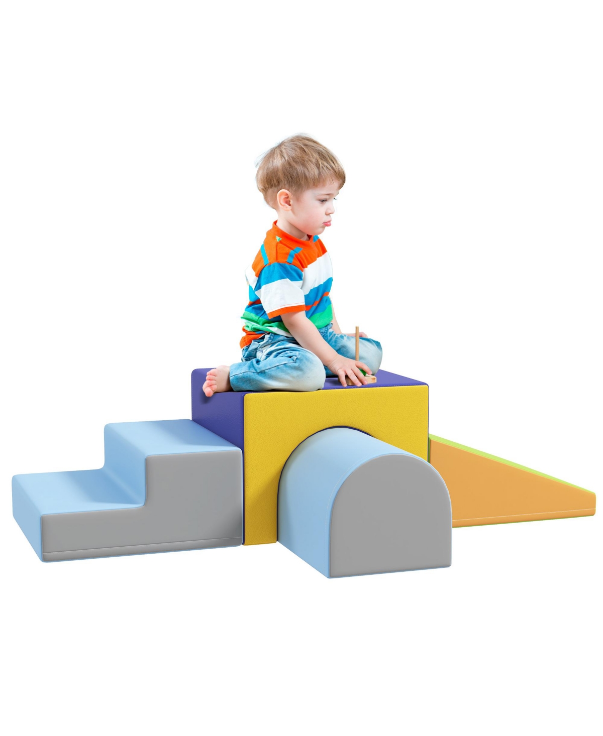 Qaba Soozier 4 Piece Climb and Crawl Activity Play Set Soft Secure Foam Playset