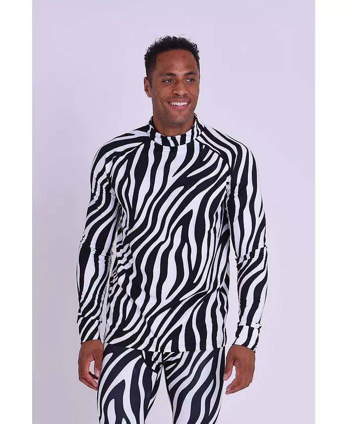 Men's Baselayer Top - Hotel California Zebra Print
