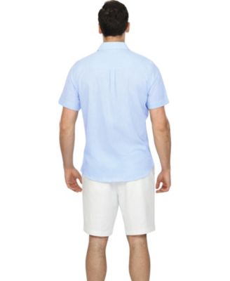 Мужская льняная рубашка с коротким рукавом с рисунком Vustra Vustra 19690₽