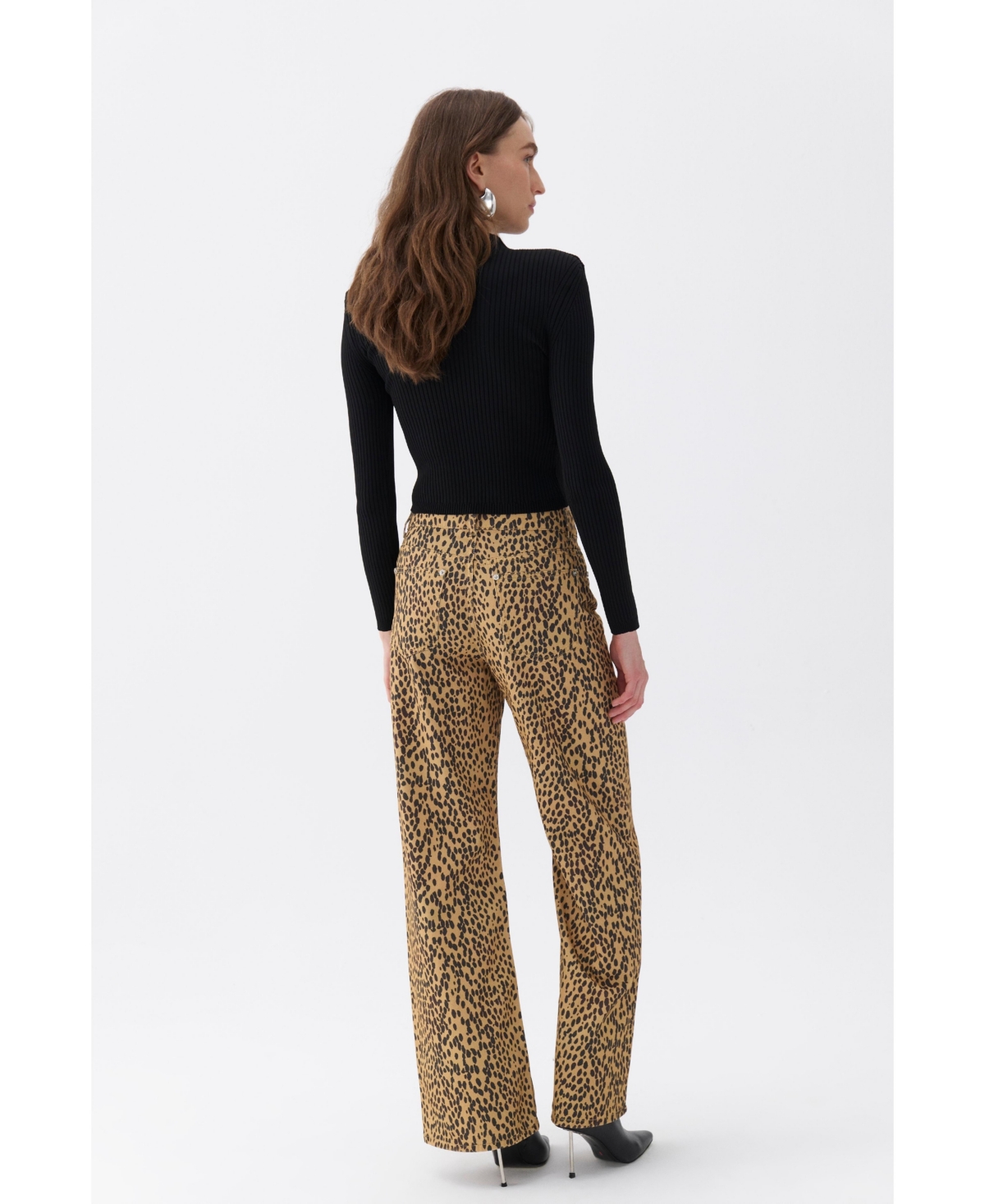 Nocturne Women's Leopard Print Jeans - Multi-colored
