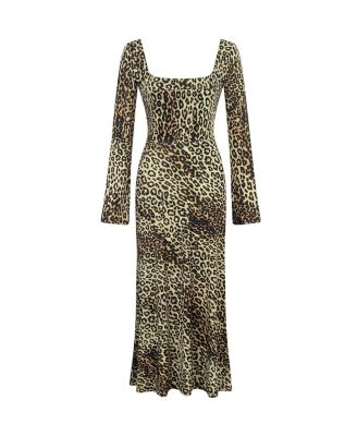 Women's Square Neck Midi Dress