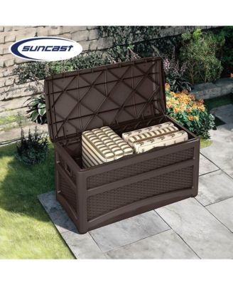 DBW7500 73 Gallon Outdoor Patio Storage Chest with Handles &amp; Seat, Java