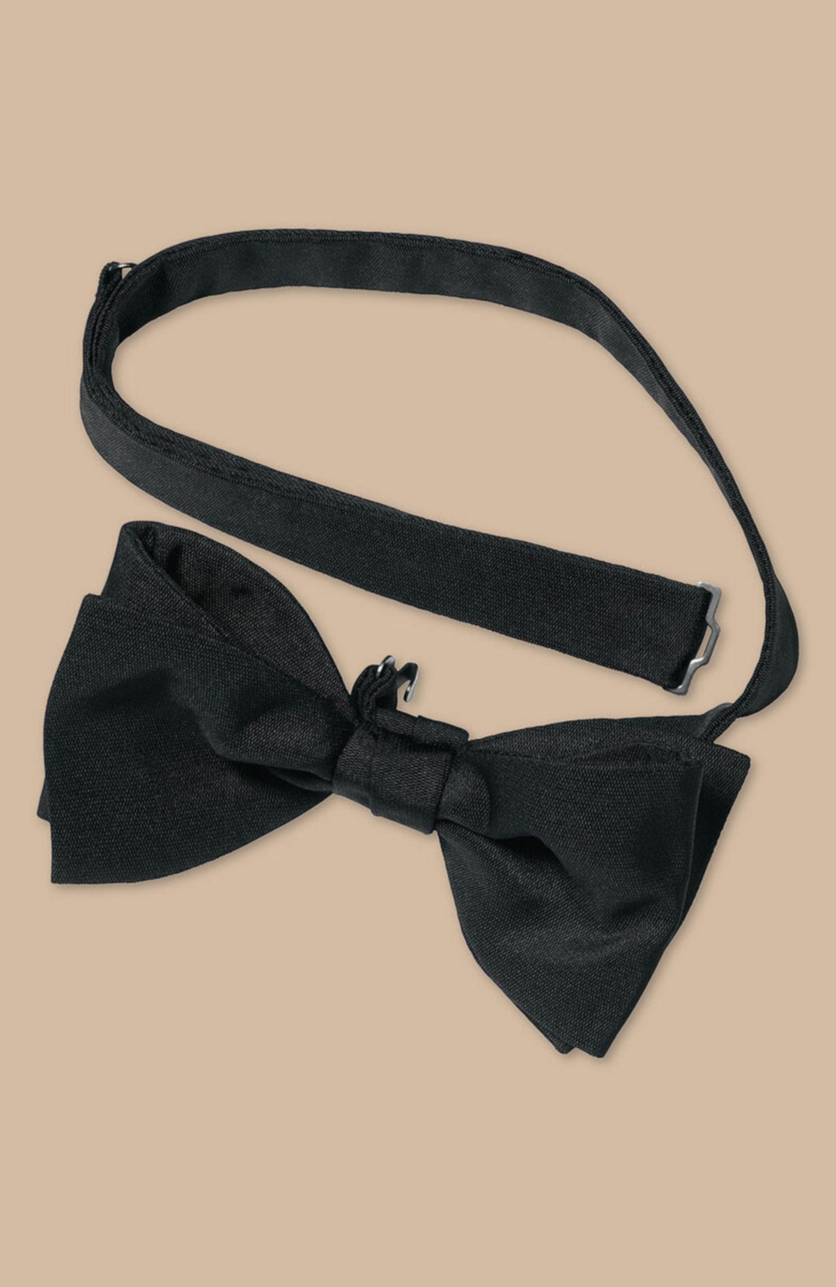 Men's Ready-Tied Silk Bow Tie - Black