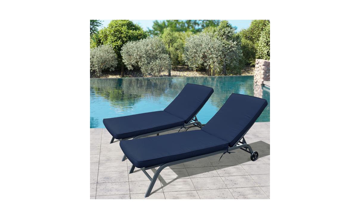 Slickblue Outdoor Lounge Chair Cushion Replacement Patio Furniture Seat Cushion for Chaise Lounges