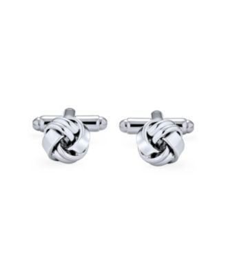Knot Woven Rope Twist Shirt Cufflinks Stainless Steel
