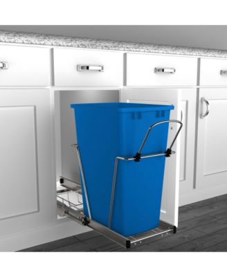 Pullout Trash Can 35 qt. for Kitchen Cabinets, Blue, RV-12KD-22C-S