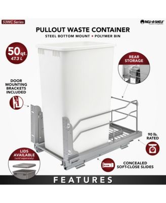 Pullout Kitchen Trash Can 50 qt. with Soft-close, 53WC-1550SCDM-111