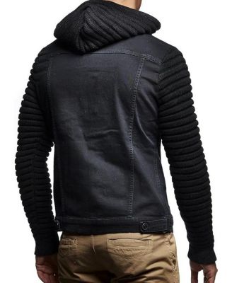 Leif Nelson Мужская повседневная джинсовая куртка Leif Nelson с трикотажными рукавами 16990₽