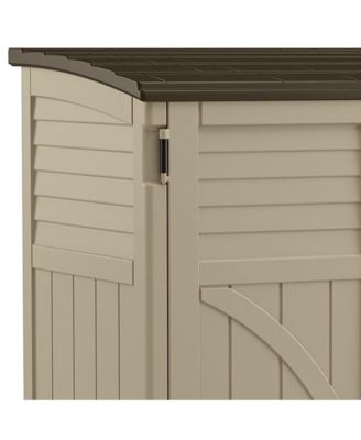 34 Cubic Feet Horizontal Compact Storage Shed for Outdoor Spaces, Sand