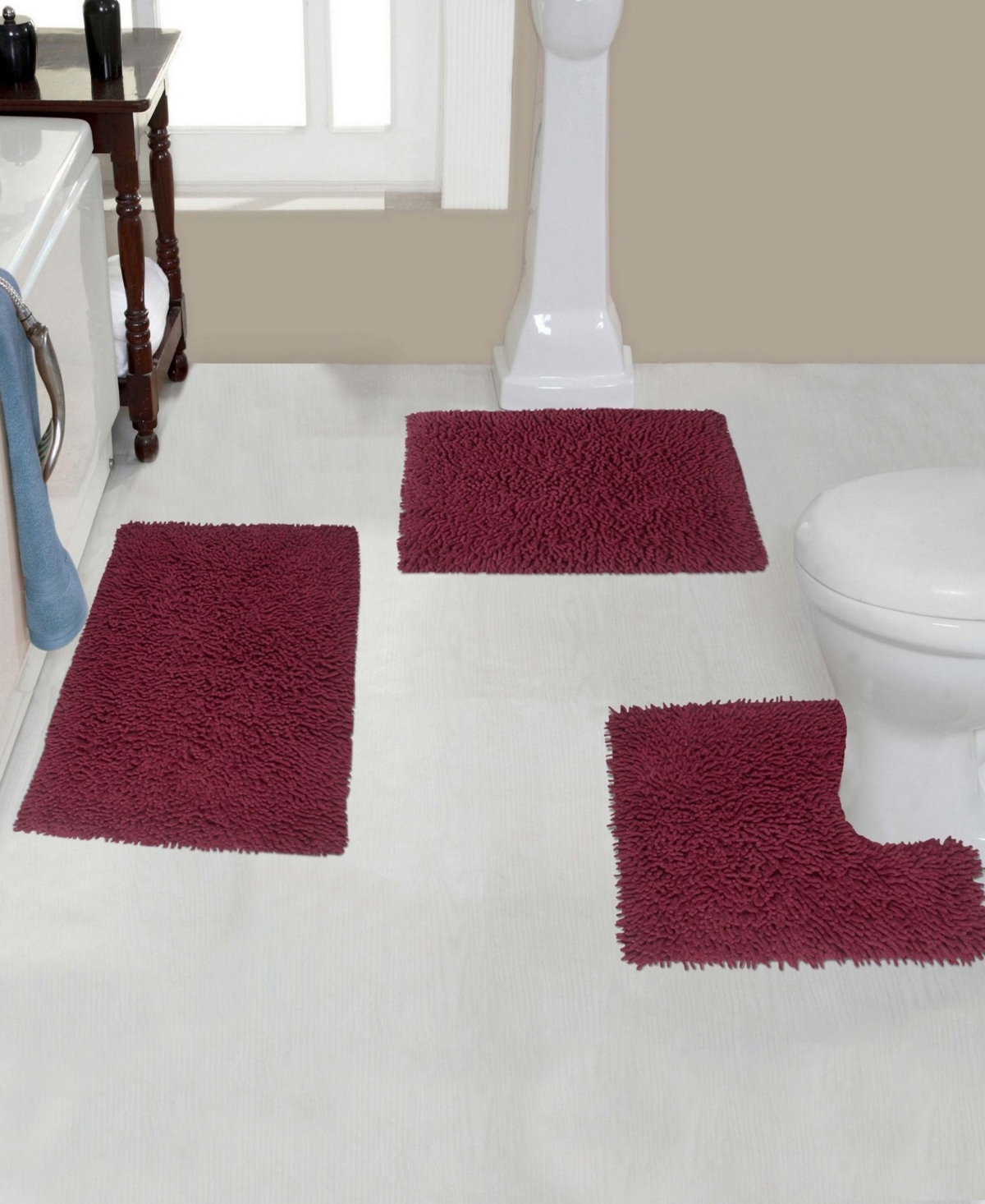 Home Weavers Fantasia 3-Pc. Bath Rug Set