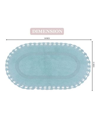 Hampton Crochet Reversible Bath Rug, 21" x 34"