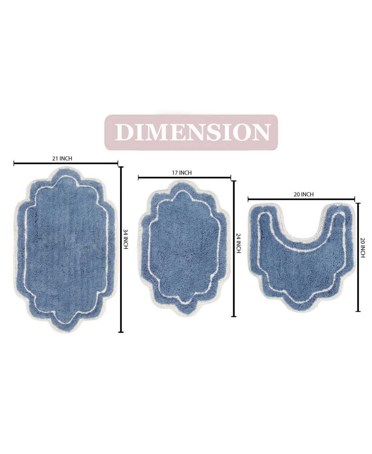Home Weavers Allure Bathroom -Pc. Bath Rug Set