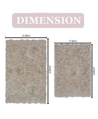 Home Weavers Bell Flower 2-Pc. Bath Rug Set