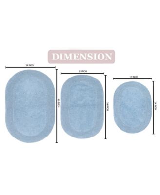 Double Ruffle 3-Pc. Bath Rug Set