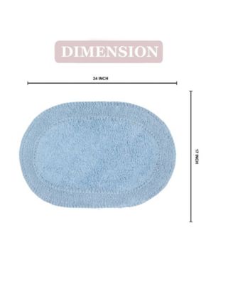 Double Ruffle Bath Rug, 17" x 24"